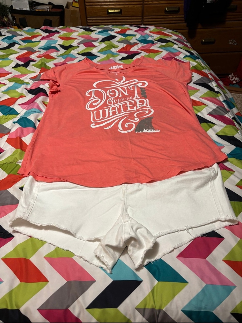 OUTFIT NWOT torrid Coral and White Casual Top and white shorts